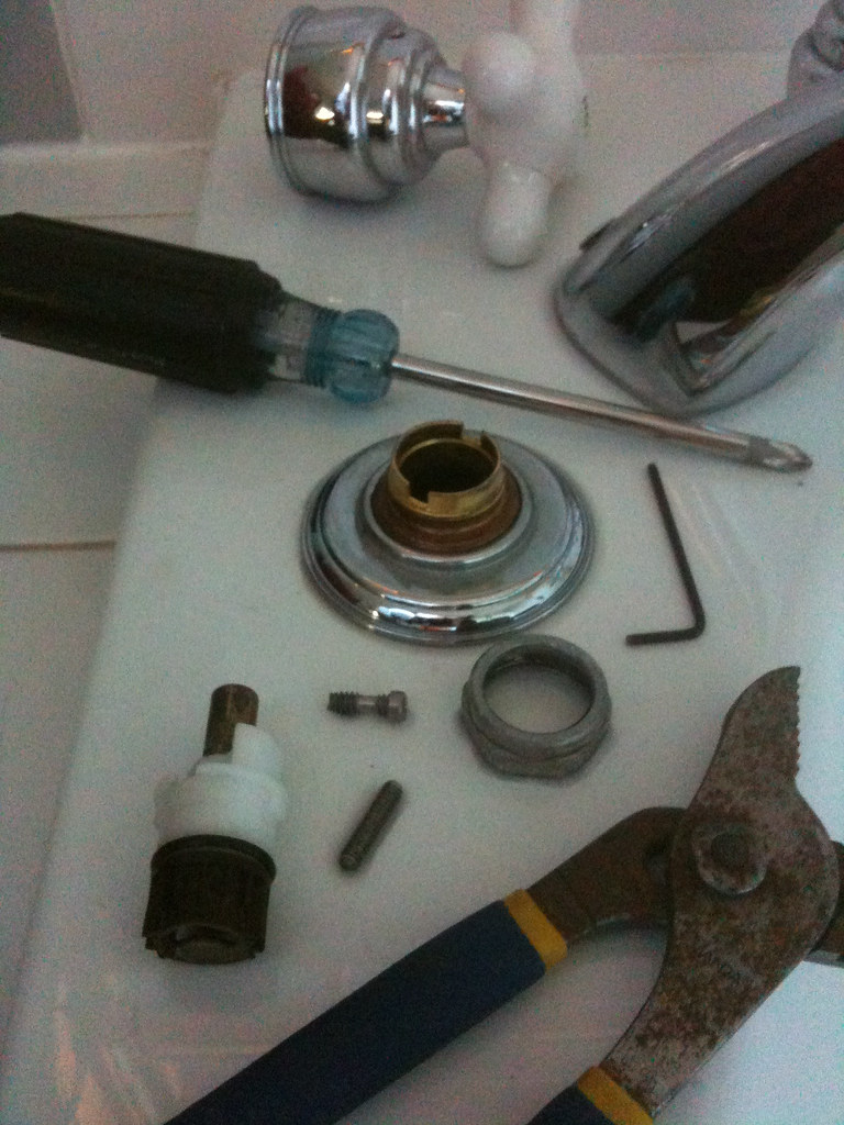 Leaky faucet repair - plumbing fix